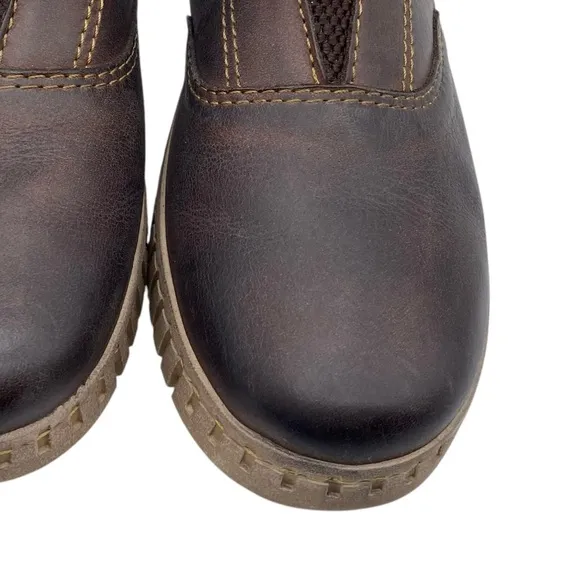 Born Berua Leather Slip On Shoes Sz 8 Brown Leather Flat Casual Comfort Padded
