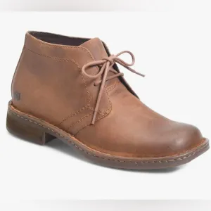 Born Brown Leather&amp; Lining Lace Casual Ankle Boots Shoes 12