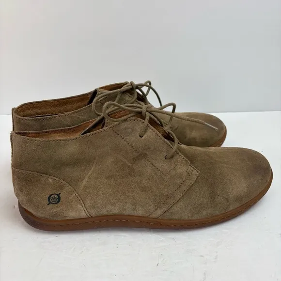 Born Chuka Boots Tan Brown Suede Leathef Lace-up Men’s size 11