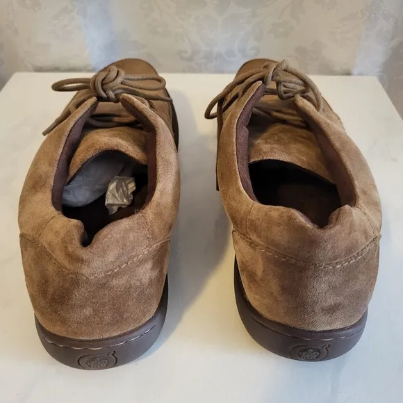 BORN Nigel 3 Eye Men's Suede Shoes, Size 10M, Color Tan, Lace Up, Comfy, Casual