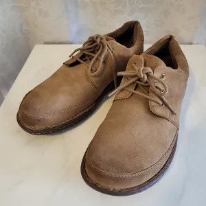 BORN Nigel 3 Eye Men's Suede Shoes, Size 10M, Color Tan, Lace Up, Comfy, Casual