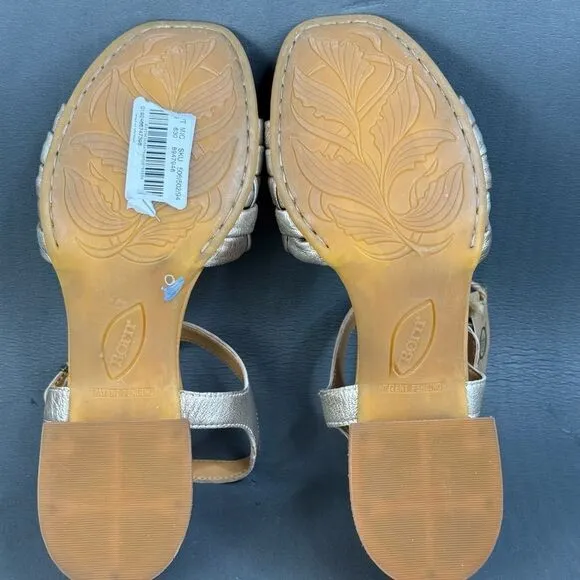 Born Shonie Leather Block Heel Sandals shoes womens size 10