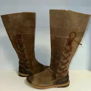 Born Tarla Brown Distressed Suede Leather Lace Up 8.5/40 M/W
