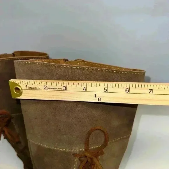 Born Tarla Brown Distressed Suede Leather Lace Up 8.5/40 M/W
