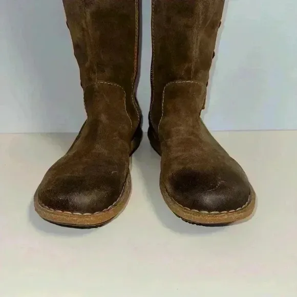 Born Tarla Brown Distressed Suede Leather Lace Up 8.5/40 M/W