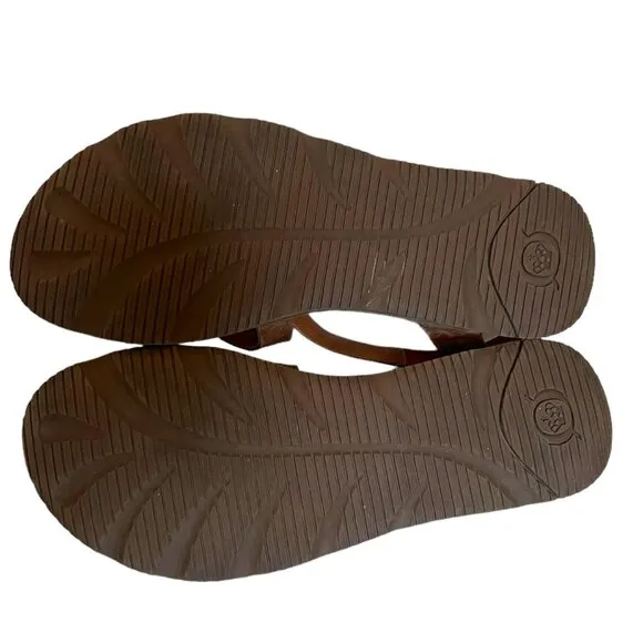 Born Trinidad Breathable Adjustable Strap Leather Sandals In Brown Size 8