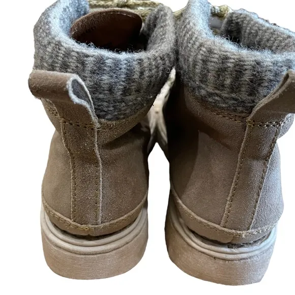BORN  Women's  Orlene Taupe Birch Leather Boots Size 9.5