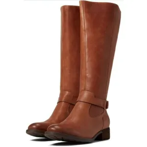 Born Saddler BR0028806 Women's 7.5 Brown Leather Block Heel Riding Boots ZPO1837