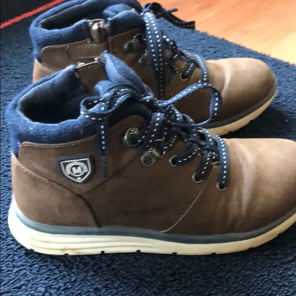 BOYS MAYORAL BROWN LEATHER BOOTS