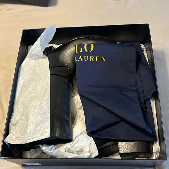 Brand new womens Ralph Lauren Vachetta leather harness boots!