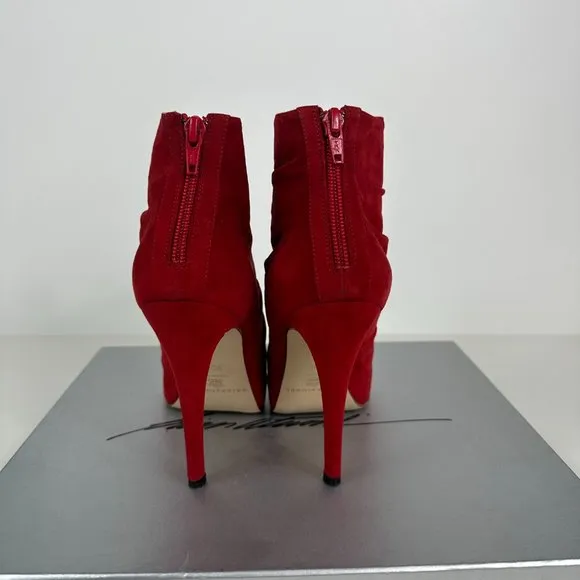 Brian Atwood suede leather boots with hidden platform