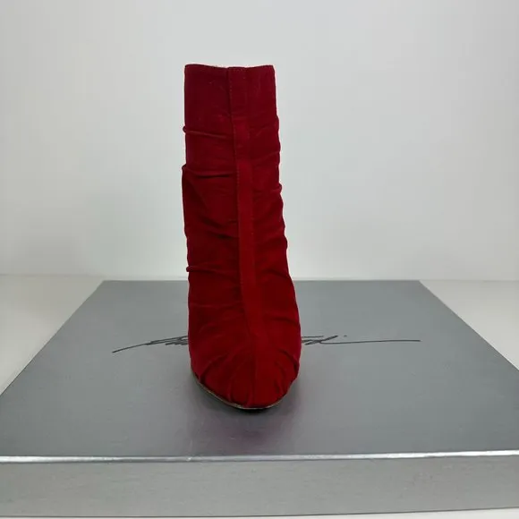 Brian Atwood suede leather boots with hidden platform