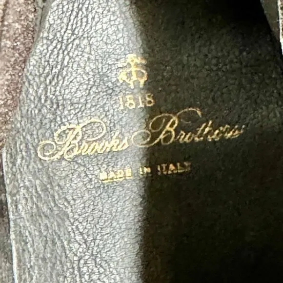Brooks Brothers 1818 Dark Brown Leather low Boots. Size 9.5. Made in Italy.