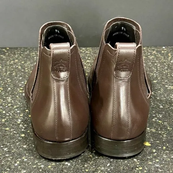 Brooks Brothers 1818 Dark Brown Leather low Boots. Size 9.5. Made in Italy.