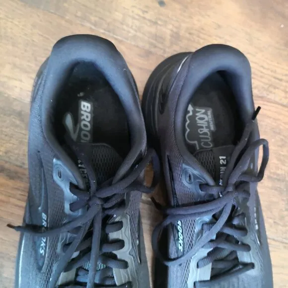 Brooks Glycerin GTS 21 Men's Black Ebony Casual Running Shoes Size 11M