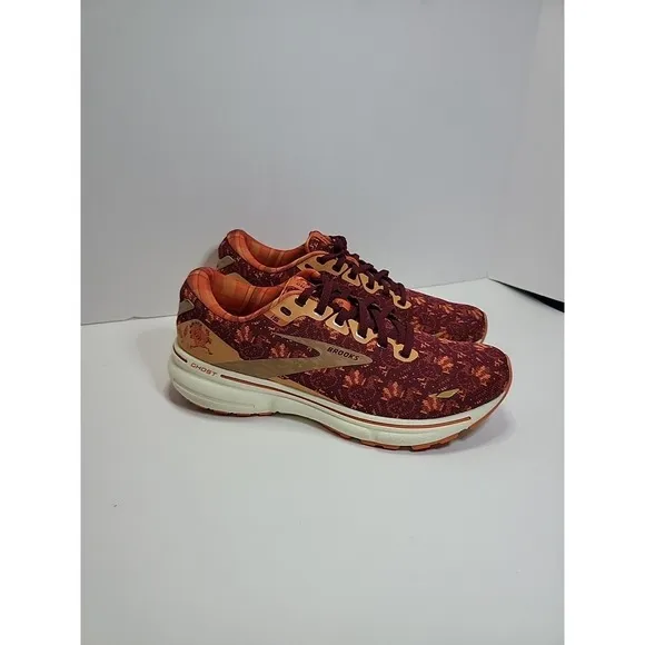 Brooks Men's Ghost 15 Thanksgiving Turkey Red/Orange Running Shoes Size USA 8