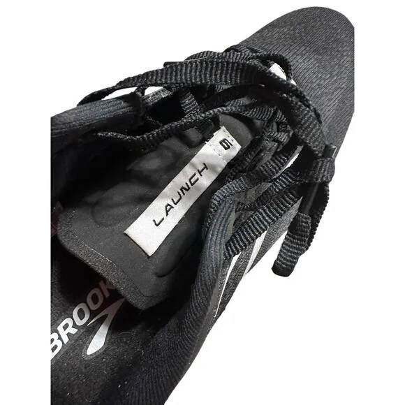Brooks Men's Launch 9 Black and White Neutral Running Shoes size 11.5 Wide
