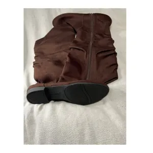 BROWN Faux Suede Boots By Lower Eastside