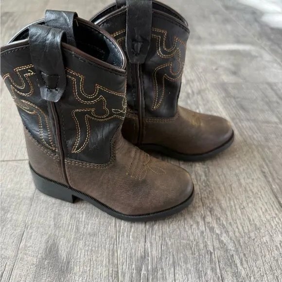 Brown Leather Western Boots