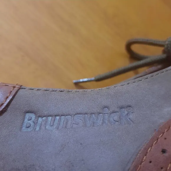 Brunswick Mens Brown Tan Saddle Oxford Bowling Shoes Size 10.5