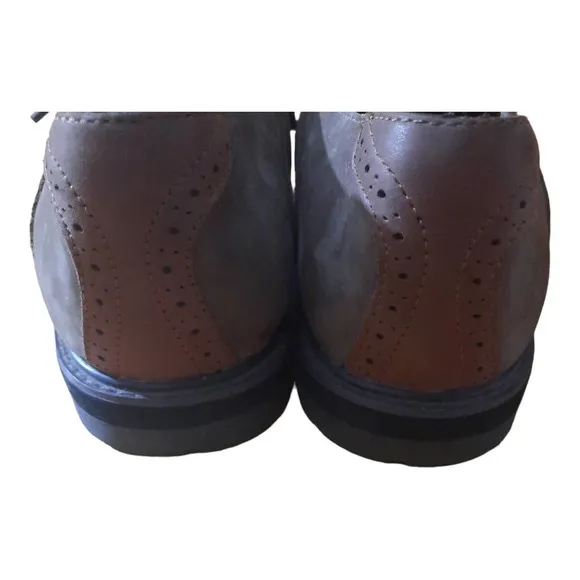 Brunswick Mens Brown Tan Saddle Oxford Bowling Shoes Size 10.5
