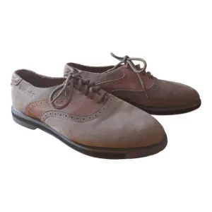 Brunswick Mens Brown Tan Saddle Oxford Bowling Shoes Size 10.5