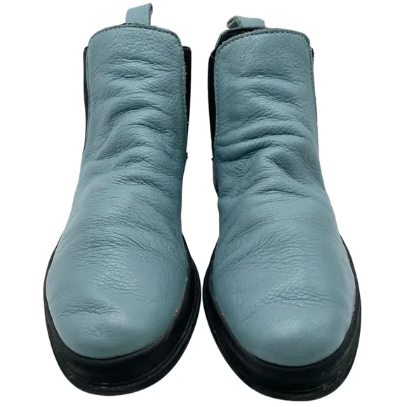 Bueno Womens Shoes Scout Chelsea Boots Sz 6.5 Blue Leather Ankle Booties Casual