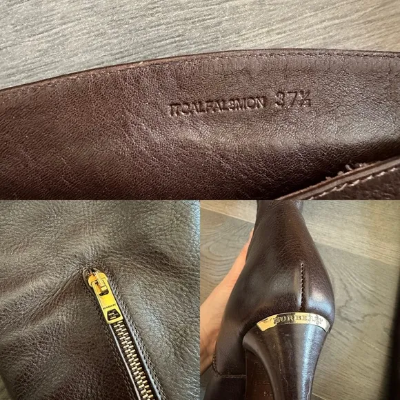 Burberry brown leather boots (Sz 37.5)