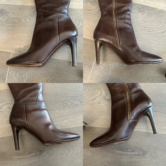 Burberry brown leather boots (Sz 37.5)