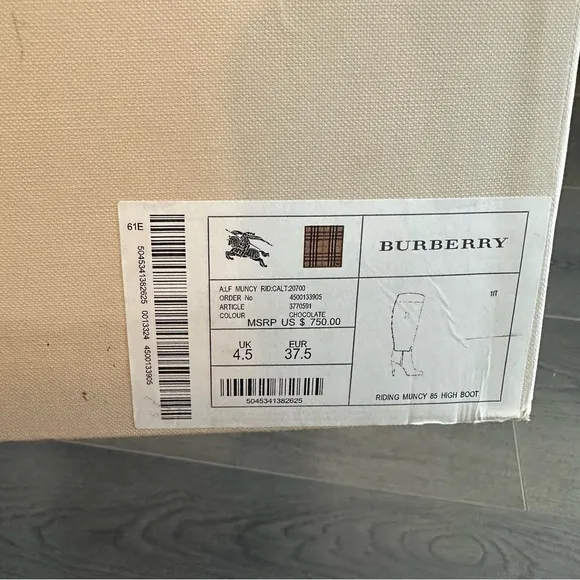 Burberry brown leather boots (Sz 37.5)