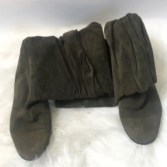 Burberry Suede Ruffle Boots Women's 36 COA