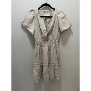 By Anthropologie Somerset Linen Mini Smocked Dress Size XXS