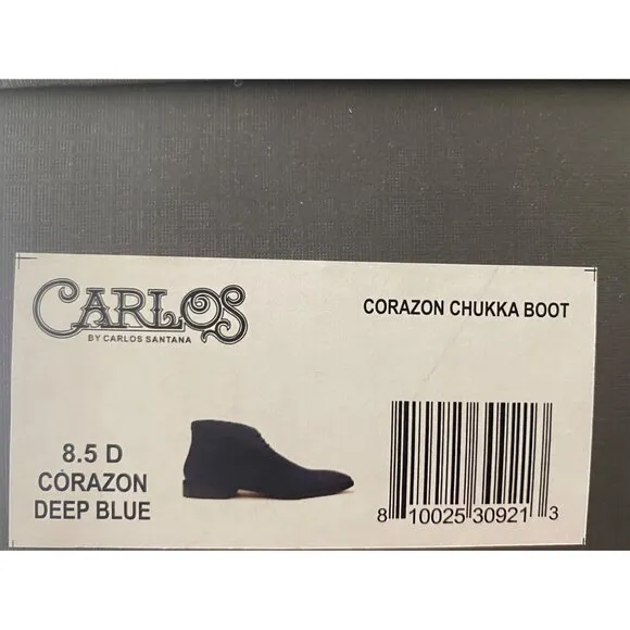 Carlos by Carlos Santana Men’s Corazon Chukka Boots Deep Blue Size 8.5 NIB
