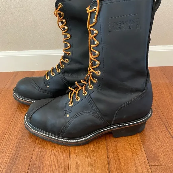 Carolina Men's Linesman Work Boots Black Size‎ 10.5