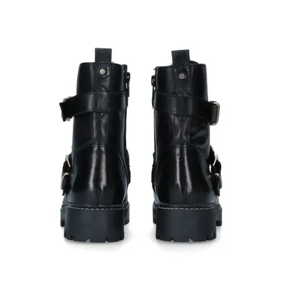 Carvela Salute Leather Chain Biker Boots