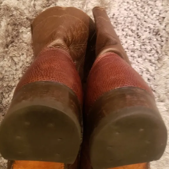 Cavenders Men's Cowboy Leather Boots size 10.5 D Brown