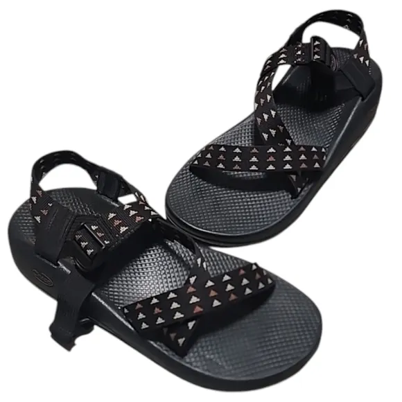 CHACO Lowdown Sandal Mens 11 Blaxk Adjustable Strappy Hiking Hippie Cali