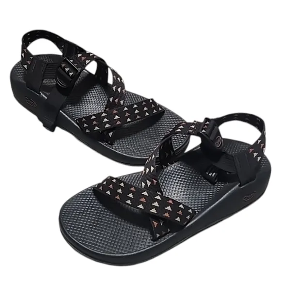CHACO Lowdown Sandal Mens 11 Blaxk Adjustable Strappy Hiking Hippie Cali