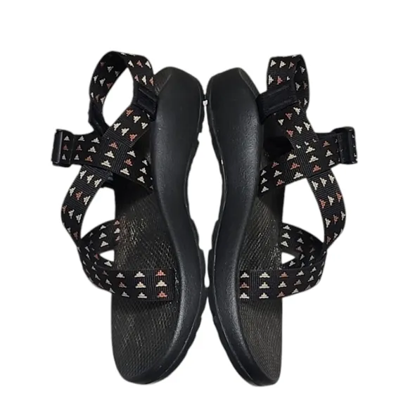 CHACO Lowdown Sandal Mens 11 Blaxk Adjustable Strappy Hiking Hippie Cali