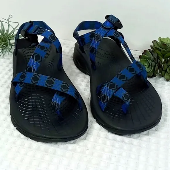 Chaco Men's Strappy Trail Hiking Sandals Blue/Black Size 11