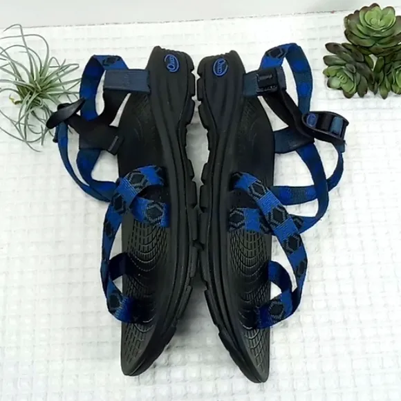Chaco Men's Strappy Trail Hiking Sandals Blue/Black Size 11