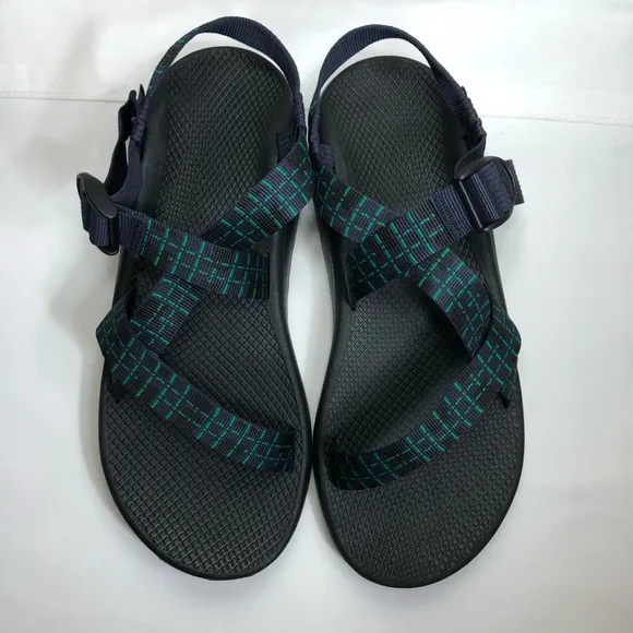 Chaco Men's Z/Cloud Ending Navy Green Adjustable Straps Hiking Sandals Size 13