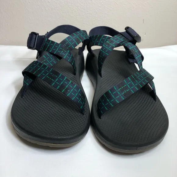 Chaco Men's Z/Cloud Ending Navy Green Adjustable Straps Hiking Sandals Size 13
