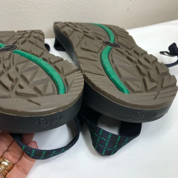 Chaco Men's Z/Cloud Ending Navy Green Adjustable Straps Hiking Sandals Size 13