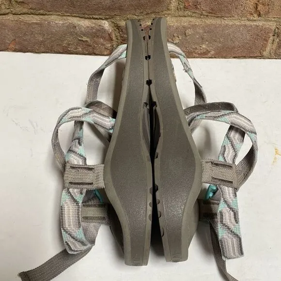 CHACO Sandals 10 ZX2 CLASSIC Grey Candy Hiking Comfort JACQUARD Strappy Size 10