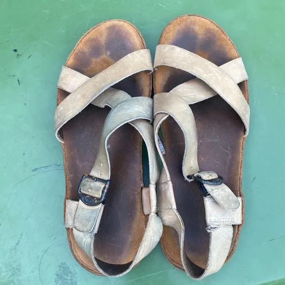 Chaco Tan Leather Wayfarer Sandals Women’s Size 8 Summer Hiking Gorpcore EUC