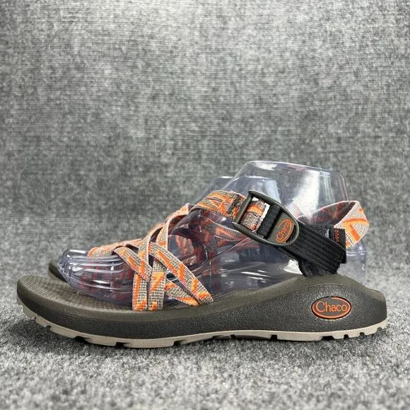 Chaco Womens Z/Cloud X2 Sandals Size 8 Orange Gray Strappy Hiking Water Shoes