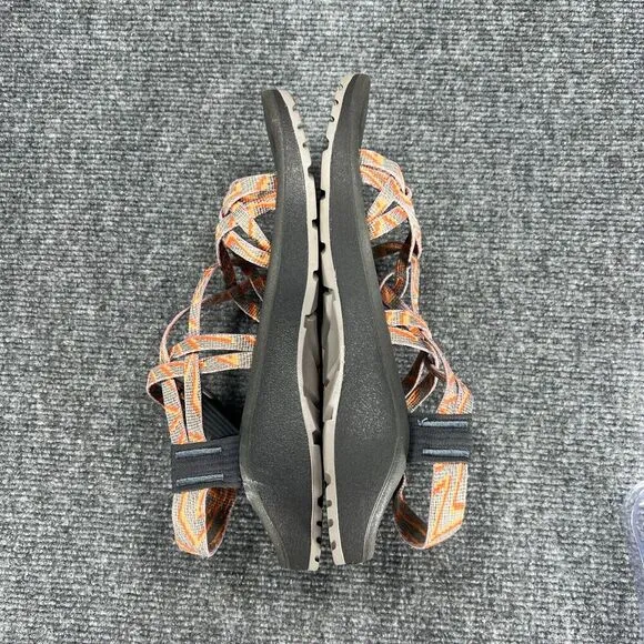 Chaco Womens Z/Cloud X2 Sandals Size 8 Orange Gray Strappy Hiking Water Shoes