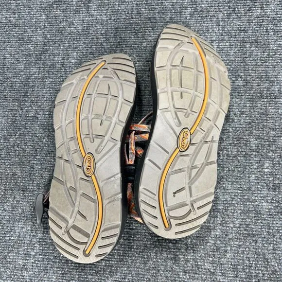 Chaco Womens Z/Cloud X2 Sandals Size 8 Orange Gray Strappy Hiking Water Shoes