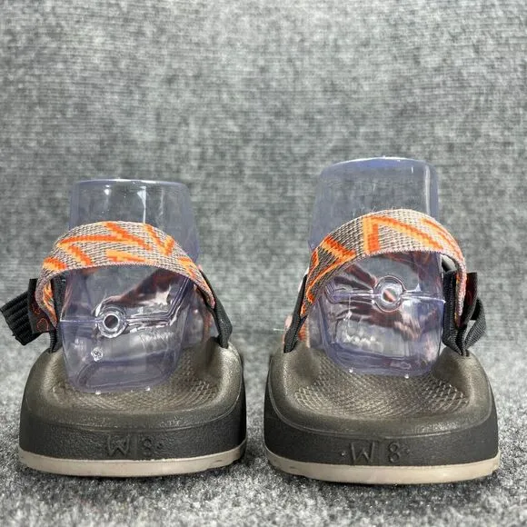 Chaco Womens Z/Cloud X2 Sandals Size 8 Orange Gray Strappy Hiking Water Shoes